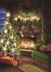Christmas By The Fireplace | Obraz na stenu