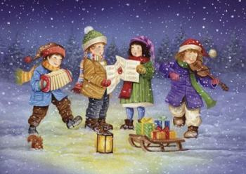 Winter Christmas Caroling | Obraz na stenu