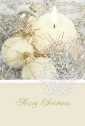 Golden and Silver Ornament Merry Christmas | Obraz na stenu