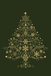 Green and Gold Holiday Tree | Obraz na stenu