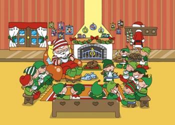 Santa and Elves Tea and Muffin Meet | Obraz na stenu