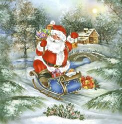 Santa's Christmas Sleigh Ride | Obraz na stenu