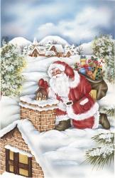 Santa's Gift Bag At The Chimney | Obraz na stenu
