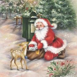 Santa's Meeting At the Mailbox | Obraz na stenu
