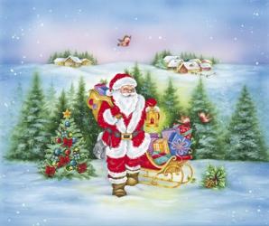 Santa Lights The Forest | Obraz na stenu