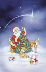 Santa's Christmas Tree And Friends | Obraz na stenu