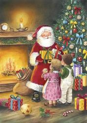 The Children Meet Santa | Obraz na stenu
