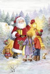 The Children Greet Santa | Obraz na stenu