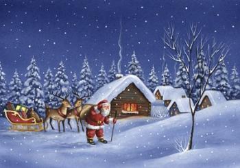 Santa's Wintery Rest | Obraz na stenu
