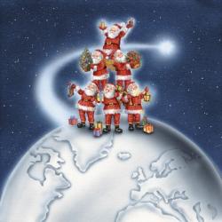 Santas On Top Of The World | Obraz na stenu