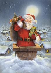 Santa Down The Chimney | Obraz na stenu