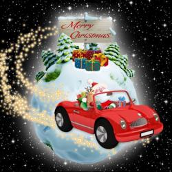 Merry Christmas Motor Magic | Obraz na stenu
