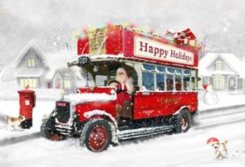 Santa's Happy Holiday Bus | Obraz na stenu