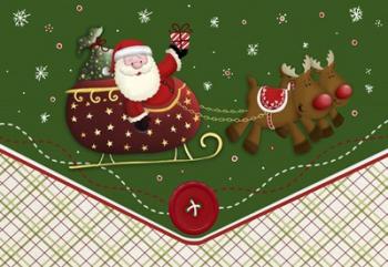 Santa's Flying Button Ride | Obraz na stenu