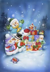 Snowman Family Gifts | Obraz na stenu