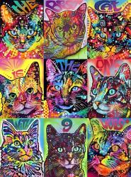 Nine Up of Cats | Obraz na stenu