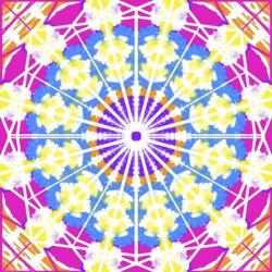 Abstract blue medallion | Obraz na stenu