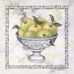 Green Apples In A Silver Bowl | Obraz na stenu