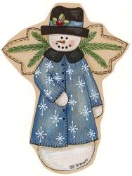 Blue Snowflake Jacket Snowman | Obraz na stenu