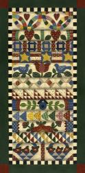 Stack Of Quilts With Dark Green Border 1 | Obraz na stenu