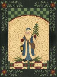 Blue Antique Santa | Obraz na stenu