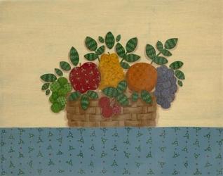 Fruit With Lt. Blue Tablecloth | Obraz na stenu