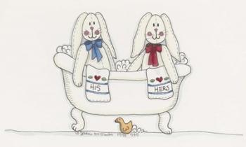 Bath Time Bunnies | Obraz na stenu