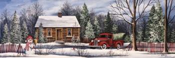 Winter Snowman Truck | Obraz na stenu