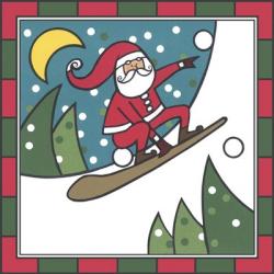Santa Snowboard 2 | Obraz na stenu