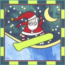 Santa Claus Snowboarding 4 | Obraz na stenu
