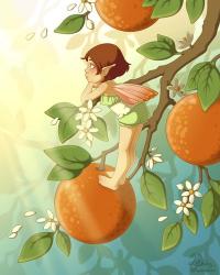 Tangerine Blossom | Obraz na stenu