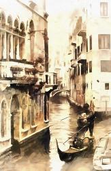 Gondoliers in Venice Vintage | Obraz na stenu