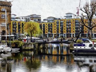 Reflections in St Katharine Docks | Obraz na stenu