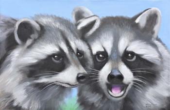 Loving Raccoons | Obraz na stenu
