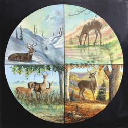 Deer Quadrant | Obraz na stenu