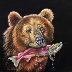 Grizzly Catch | Obraz na stenu