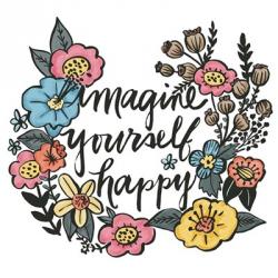 Imagine Yourself Happy Color | Obraz na stenu