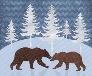 Bear - Snowy Landscape | Obraz na stenu