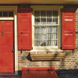 Red Door, Red Shutters | Obraz na stenu