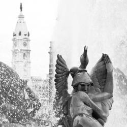 Fountain (City Hall) (b/w) | Obraz na stenu