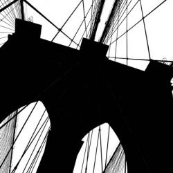 Brooklyn Bridge Silhouette (detail) | Obraz na stenu