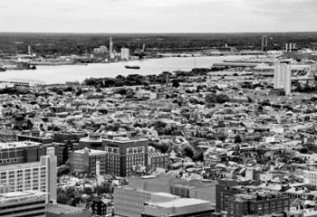 Aerial River (b/w) | Obraz na stenu