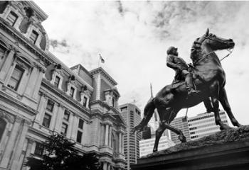 City Hall Sculpture (horse) (b/w) | Obraz na stenu