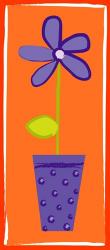 Purple Flower in Purple Pot | Obraz na stenu