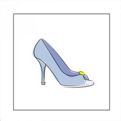 Blue High Heel Shoe | Obraz na stenu