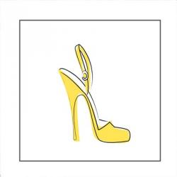 Yellow High Heel Sandal | Obraz na stenu