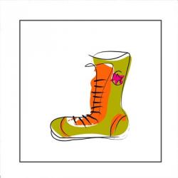 Green and Orange Boot | Obraz na stenu