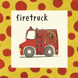 Firetruck with Border | Obraz na stenu