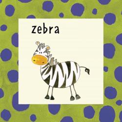 Zebra with Border | Obraz na stenu