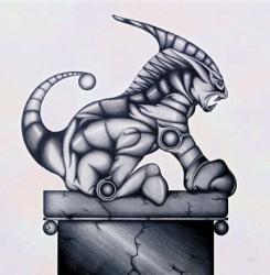 Lion Gargoyle XVI | Obraz na stenu